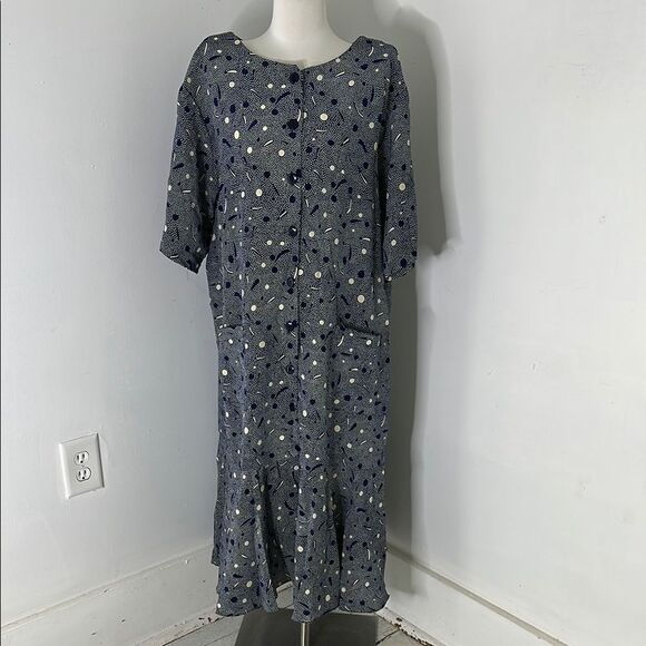 Vintage 1970s Does 20s Drop Waisted Flapper Style Dress VOLUP - Picture 1 of 6